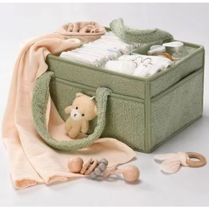 Muestra gratuita: Cesta organizadora para pañales y toallitas húmedas, diseño casual, precio mayorista, organizador de pañales tipo cesta. - Product Image 4
