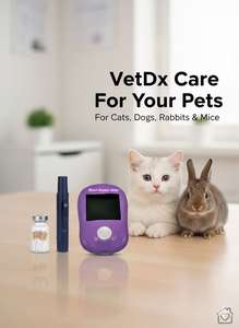 Glucómetro veterinario para uso doméstico para mascotas pequeñas con diabetes - Product Image 6