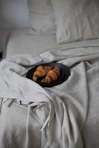 Wholesale Luxurious 3-<b>Pc</b> Linen Duvet <b>Set</b> Queen King Sizes Including 2 Pillowcases Pure European Linen for Hotels - Product Image 2