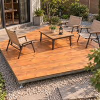 Système de terrasse modulaire à hauteur réglable, plateforme de terrasse en WPC pour jardin, patio, terrasse