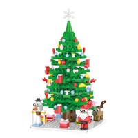 SamToyCn vente en gros bricolage arbre de Noël ensembles de briques de construction calendrier de l'avent ensembles de blocs de construction de Noël avent pour les enfants