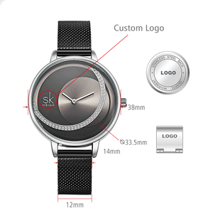 Reloj SINOBI de lujo y elegancia para mujer, listo para enviar, en stock, envío rápido, correa de malla, correa de cuero, reloj de cuarzo para damas. - Product Image 4