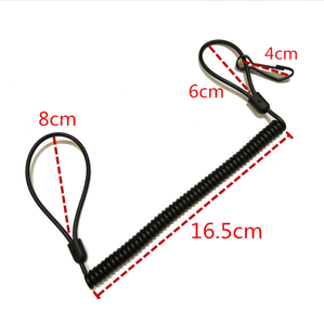 Cuerda elástica retráctil antipérdida DFS1012 para exteriores, con espiral para colgar en la cintura, cuerda de retención tipo eslinga. - Product Image 3