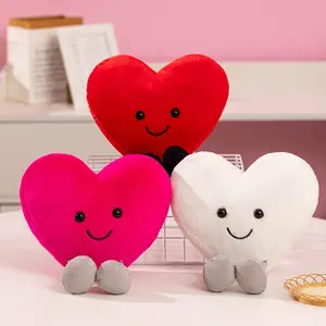 Cartoon Love Pillow Stuffed Plush Toy Angel Wings Heart Shaped Cushion Sleeping Pillow Manufacturer Ready Stock