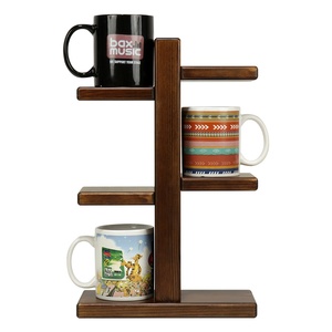 Venta al por mayor <span class=keywords><strong>de</strong></span> madera rectangular soporte para tazas estante hogar cocina organización café y té taza almacenamiento árbol soporte estante <span class=keywords><strong>de</strong></span> exhibición - Product Image 3