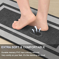 Tapis de cuisine antidérapant en mousse PVC 10 mm, style simplicité moderne, résistant à l'huile et facile à nettoyer