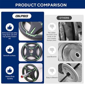 Discos de Pesas de Gimnasio Comerciales con Logotipo Personalizado OKPRO, Discos de Pesas de Uretano al por Mayor - Product Image 4