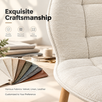 Chaise papillon B2B à usage commercial, revêtement capitonné, structure en fer, technologie de transfert thermique, pour café, commande en gros, solution d'aménagement, OEM