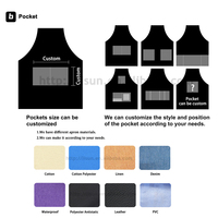 Tablier de cuisine noir personnalisé avec LOGO pour BBQ, fêtes, restaurants, salons, promotion, cadeau, hommes, femmes, chefs, nettoyage
