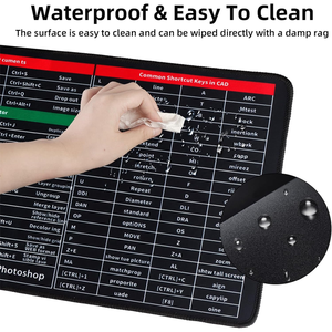 Alfombrilla de ratón RGB de 800 x 300 x 4 mm con accesos directos, hoja de trucos, teclas rápidas, antideslizante, supergrande ( - Product Image 6