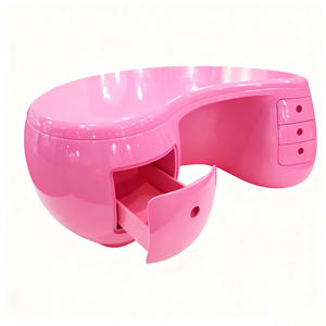 B1โต๊ะไม้สีขาวและทูโทนแผนกต้อนรับส่วนหน้าสำหรับร้านเสริมสวยเฟอร์นิเจอร์สำนักงานแบบทันสมัย - Product Image 2