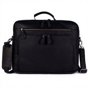 High Demand Black Leather Laptop <b>Bag</b> Sleeve Portable <b>Computer</b> Case Minimalist Business Travel Pouch From India - Product Image 1