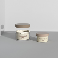 Contenants d'emballage pour produits cosmétiques Emballage de crème Contenants de soins de la peau écologiques de 50ml Recharge Pot de crème