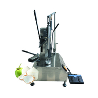 Dikte-instelbare kokosnootschiller fruitenschilmachine verse groene jonge kokosnoot