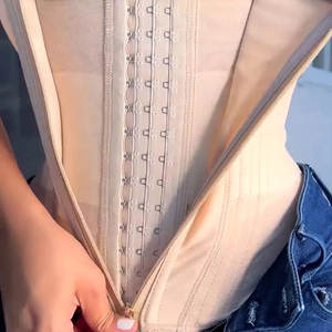 Fajas Colombianas de doble compresión para mujer, entrenador de cintura, cremallera ajustable y ojo de gancho, hueso, moldeador de cuerpo, corsé de vientre plano - Product Image 6