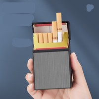 Vente en gros étui à cigarettes électronique personnalisé étanche en or avec briquet usb portable USB métal plastique lueur cool dans le noir