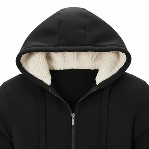 2025 nouveau Style hommes fermeture éclair sweats à capuche haute qualité personnalisable plaine teint Sublimation transfert impression solide hiver - Product Image 2