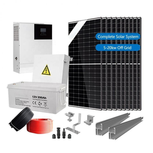 ระบบพลังงานแสงอาทิตย์แบบไฮบริดออฟกริด 5kw 10kw 15kw 20kw 230V ชุดอุปกรณ์ครบชุดพร้อมแบตเตอรี่ 30kWh MPPT Pure Sine Wave 5kw 10kw 15kw 20kw - Product Image 1