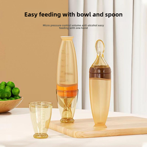 ช้อนป้อนธัญพืชสำหรับ<span class=keywords><strong>ทารก</strong></span>แรกเกิดเด็กวัยหัดเดินทำจากซิลิโคนแบบไม่ไหลช้าอเนกประสงค์ - Product Image 6