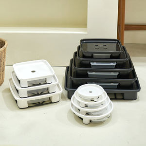 Plafarm – Sous-plate carrée minimaliste pour pot de fleurs, en plastique PP, bac de récupération d'eau pour plantes, base de pot de fleurs d'intérieur, blanc - Product Image 6