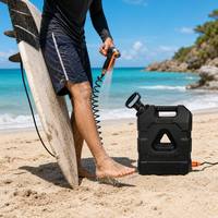 Réservoir d'eau sous pression 21L, kit de douche de camping en plein air avec pompe manuelle et buse de pulvérisation pour les voyages et l'arrosage du jardin