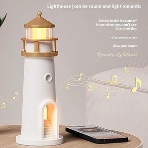 Modern LED Night <b>Light</b> Speaker Projection Touch Control Battery Operated Warm White Dimmable ABS Kids Bedroom Living Room Home - Product Image 2