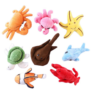 Peluches personnalisées animaux en peluche mignon ensemble de jouets en peluche petit pour la broderie <span class=keywords><strong>tortue</strong></span> de mer d'océan, homard, crabe, dauphin, poisson, pieuvre - Product Image 3