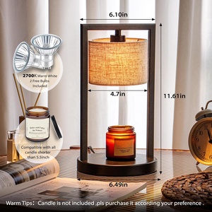 Ấm cúng hộ gia đình phong cách đặc biệt vải Chụp đèn nến ấm hơn đèn với bộ đếm thời gian bầu không khí thơm thơm Burner 50W bóng đèn halogen - Product Image 3