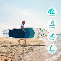 Planche de paddle gonflable Green Blue Surf Control pour jeunes