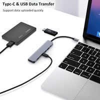 Adaptateur multiport USB C SYONG 7-en-1, station d'accueil 4K30Hz HDTV USB 3.0/2.0 Type C SD/TF PD100W, charge MacBook iPad iPhone