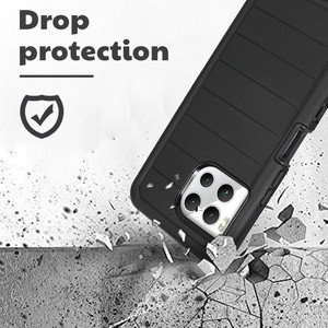 Defender Pro trường hợp cho T-Mobile revvl 8 revvl 7 Pro 5G 3 lớp thả bảo vệ gồ ghề cao su trường hợp vành đai Clip Bao da điện thoại - Product Image 4