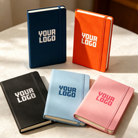Carnet en cuir PU A5, couverture rigide, avec logo personnalisé imprimé, cadeau promotionnel pour entreprise, carnet personnalisé