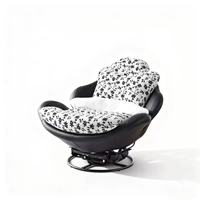Fauteuil à bascule ergonomique moderne pivotant à 360° en PU, pouf, canapé lounge nuage doux, écologique et durable pour la maison et le bureau