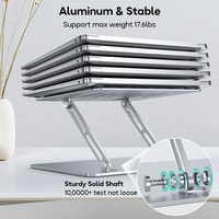 Gran oferta 2024, soporte portátil plegable de aluminio para ordenador portátil, altura ajustable con función de rotación, soporte perfecto para ordenador portátil de escritorio