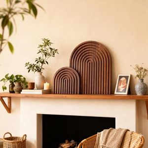 Articles de <span class=keywords><strong>d</strong></span>écoration intérieure en bois massif modernes, <span class=keywords><strong>d</strong></span>écorations murales en bois massif, ornements suspendus faits à la main pour la <span class=keywords><strong>d</strong></span>écoration intérieure du salon, esthétique - Product Image 2