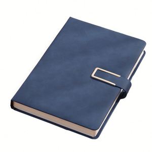 Carnet de notes de luxe en cuir PU vert avec boucle métallique, journal professionnel à couverture rigide pour le bureau, bloc-notes personnalisé avec logo - Product Image 2