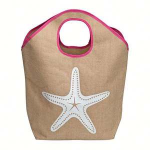 Sac fourre-tout en jute personnalisé, imprimé, imperméable, pour les voyages d'été, design OEM, vente en gros - Product Image 2