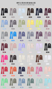 INSルルジャケットレモンレギンス定義パーカースポーツブラショーツジャンプスーツRopa Deportiva Mujer完全な衣装ヨガセット - Product Image 3