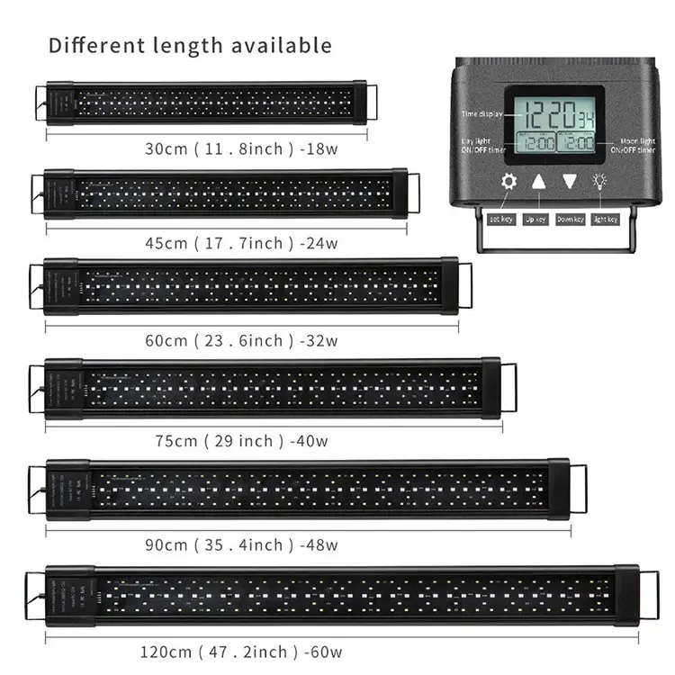 중국 싼 120cm 수족관 빛 수생 산호 수족관 Led 조명 물고기 탱크 해양 Led 빛 수족관