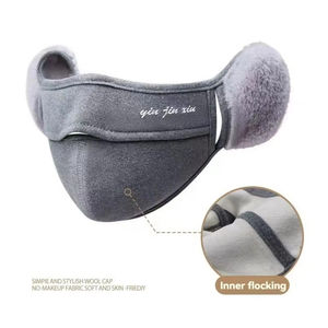 Masque de cyclisme d'hiver 2-en-1 de haute qualité pour hommes et femmes épais velours chaud coupe-vent avec nuage élastique Protection des oreilles froides - Product Image 3