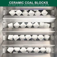Briquettes en céramique pour barbecue, briquettes de remplacement pour barbecue, pierres pour barbecue à gaz pour Turbo, Nexgrill, pierres de lave