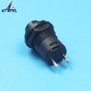 <span class=keywords><strong>Ds313</strong></span> 2pin đen 12mm Vòng sừng Micro on off chuyển tự khóa chốt nhựa momentary đẩy nút Thiết bị chuyển mạch - Product Image 3