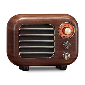 Radio <span class=keywords><strong>FM</strong></span> rétro en bois OEM d'usine avec haut-parleur, lecteur MP3 BT AUX USB, mini radio portable vintage, décoration d'intérieur, cadeau, rechargeable - Product Image 5