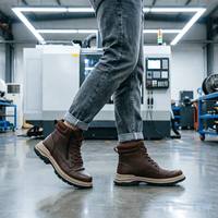 Bottes de travail extensibles à embout d'acier, imperméables, anti-perforation, semelle intermédiaire antidérapante, chaussures de sécurité pour la construction et l'usine