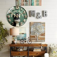 Jam Dinding Kaca 30x30cm untuk Kolektor dengan Grafik Stempel atau Koin Kustom