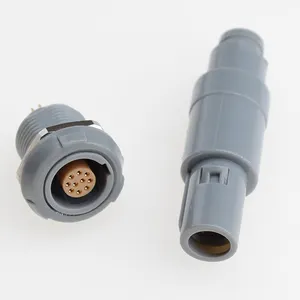 Dual Core 4 6 8 Pin Male Power Self Locking Push Pull Connector