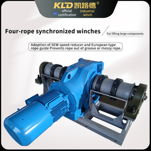 Двойная барабанная лебедка, четыре веревки, синхронизированные сидячие вертикальные подъемные европейские промышленные лебедки могут быть настроены - Product Image 2