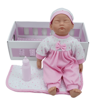 Poupée de bébé réaliste Super mignonne et endormie, joues potelées, jouet pour nouveau-né garçon avec cils clairsemés