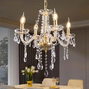 Hiện Đại Mini Đèn Chùm Nhỏ Pha Lê Vàng Mặt Dây Chuyền Đèn Trần Cho Phòng Ăn Phòng Ngủ Sống Phong Cách Cổ Điển E12 Cơ Sở - Product Image 1