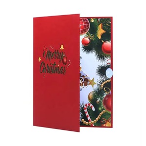 YUYANG New Creative 3d Merry Christmas Pine Cones Cards Holiday Greetings Handmade Christmas Gift Pop up Card - Product Image 2